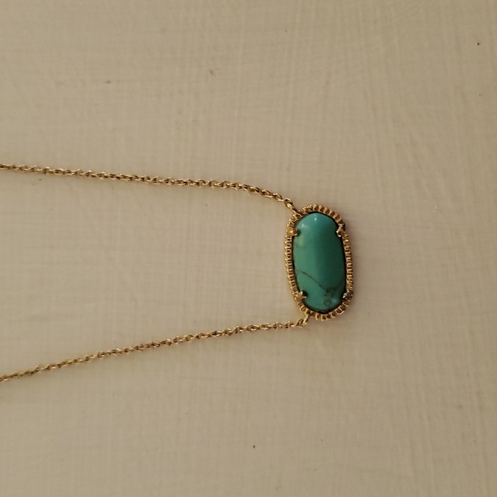 Necklace gold and turquoise